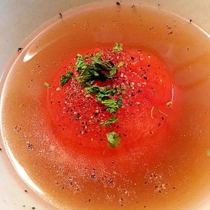 レンジで簡単★まるごとトマトスープ